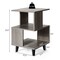 Grey Wooden 2-Piece Nightstand Set for Bedroom and Living Room